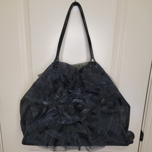 Valentino Garavani Handbags - Valentino Mesh Tote with Floral Embellishment